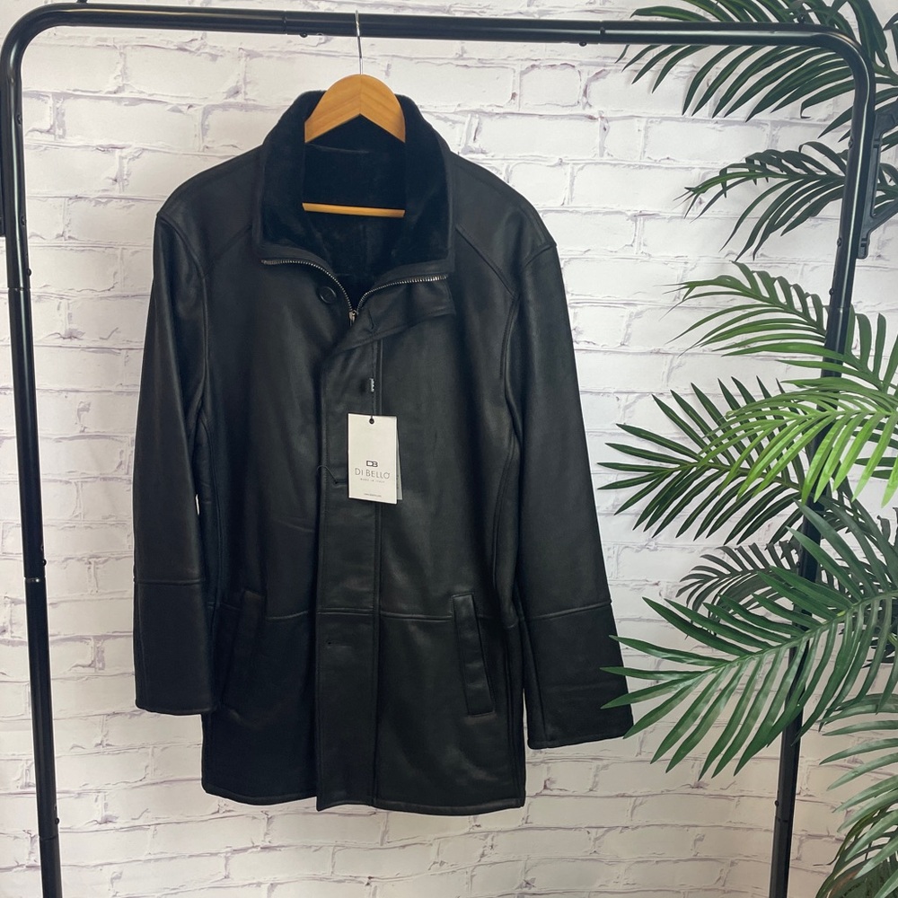 Di Bello Black Leather Coat